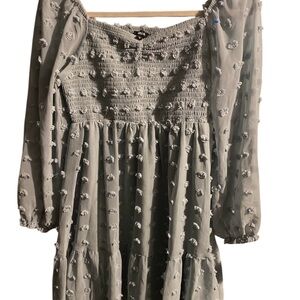 Zunie Textured Light Green Dress